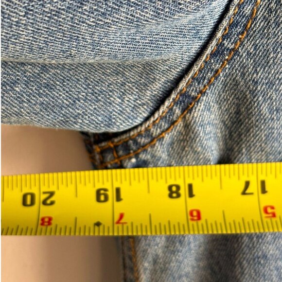 Zara Womens Detachable Faux fur Collar Long Denim Coat Denim Size Small - Picture 3 of 16